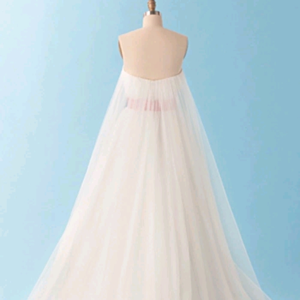Alfred Angelo Snow White Wedding Dress with Pink Accents size 10 NWT - Picture 2 of 10